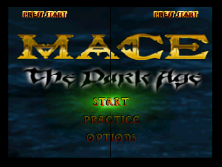 Mace Dark Age title screen for Nintendo 64